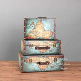 Vintage Suitcase D019 Pack of 3 | Decorative Add-ons | Multicolour